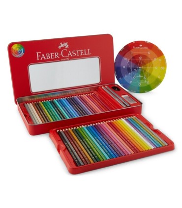مداد رنگی 48 رنگ فلزی تخت کلاسیک فابرکاستل