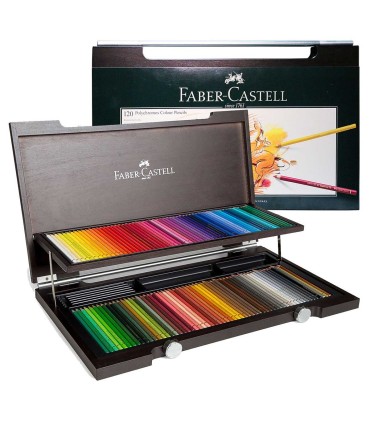 مداد رنگی 120 رنگ جعبه چوبی فابرکاستل