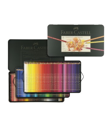 مداد رنگی 60 رنگ جعبه فلزی فابرکاستل
