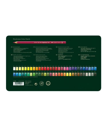 مداد رنگی 60 رنگ جعبه فلزی فابرکاستل